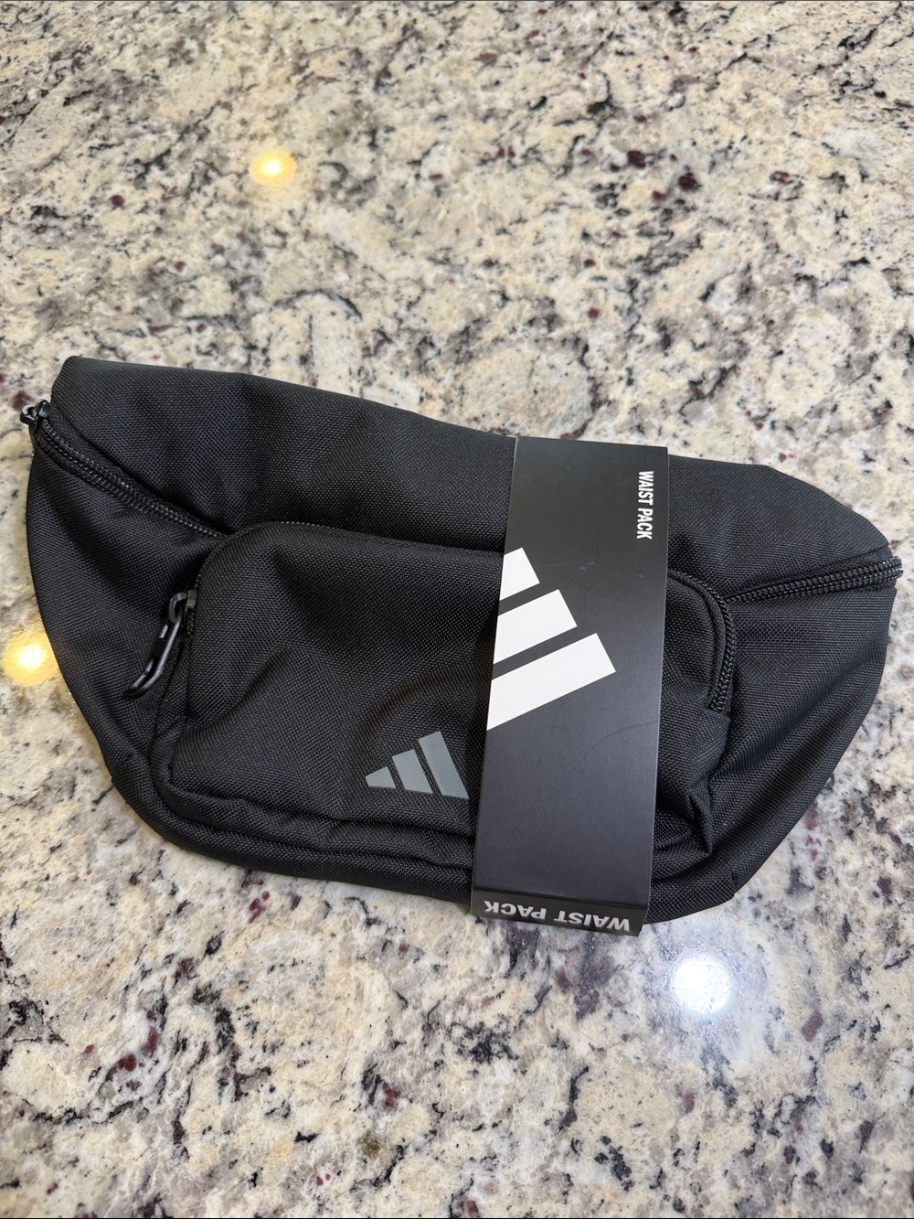 adidas Black Waist Pack with Logo
